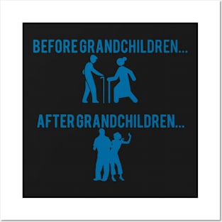 Before - after grandchildren t-shirt Posters and Art